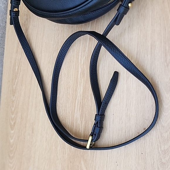 J. Crew Black circle bag in Italian leather with initials with Lock and keys - Picture 11 of 15